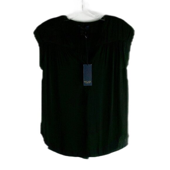 Rachel Rachel Roy - Black Split V Blouse - Size Small - Picture 1 of 7